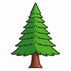 christmas tree isolated on white background