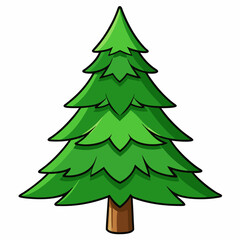 christmas tree vector illustration