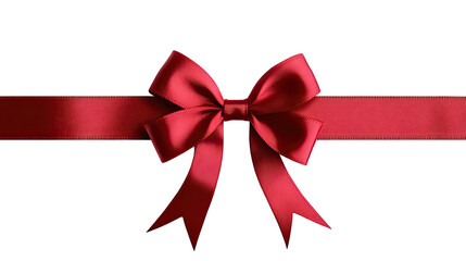 A bright red ribbon border with festive bows, ideal for Christmas cards, holiday designs, or any project needing a cheerful seasonal touch.