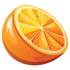 Fresh Juicy Orange Slice Illustration
