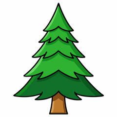 set of christmas trees