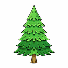 Obraz premium green christmas tree