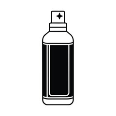 Isolated Black And White Spray Bottle Vector Icon For Microstock Use