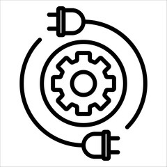 Gear Simple Icon Vector Illustration Concept