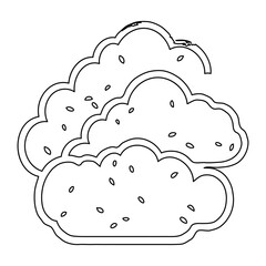 Sesame Seed Cloud Cluster: A whimsical linear composition of abstract forms