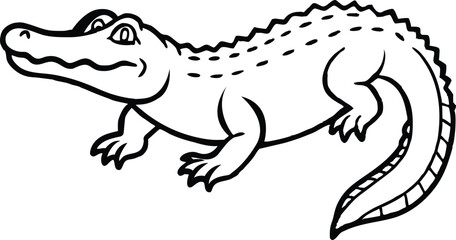 alligator coloring page