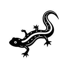 Naklejka premium Salamander silhouette vector