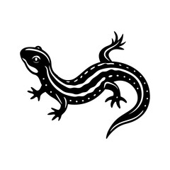 Salamander silhouette vector