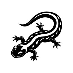 Salamander silhouette vector