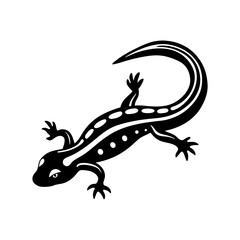 Naklejka premium Salamander silhouette vector