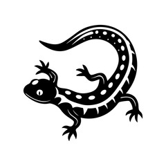 Salamander silhouette vector
