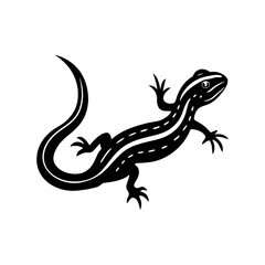 Salamander silhouette vector