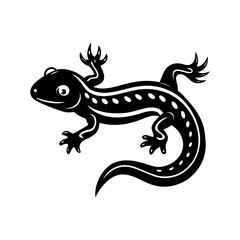 Salamander silhouette vector