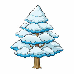 christmas tree isolated on white background