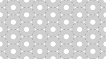Geometric Pattern Background Of Concentric Circles In Black And White Optical Illusion