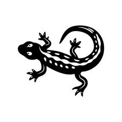 Salamander silhouette vector