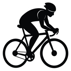 silhouette of a cyclist