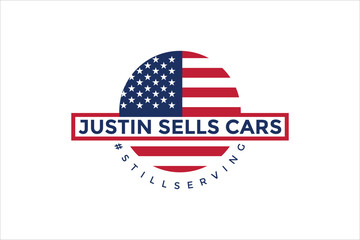 American Flag Logo for Car Sales Business