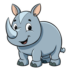 Fototapeta premium Powerful Rhino Illustration Design