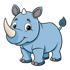 Naklejka premium Powerful Rhino Illustration Design