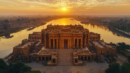 Fototapeta premium Sunrise over the Temple of Philae, Egypt