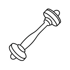 Dumbbell Outline Illustration For Fitness And Exercise Graphic Resource Design