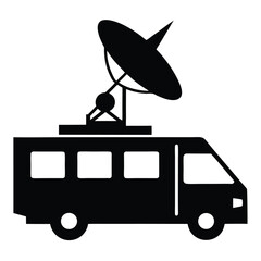 satellite dish antenna with a cover  van