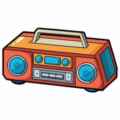 retro radio cassette player