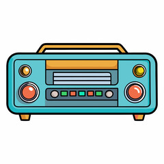 retro radio vector illustration