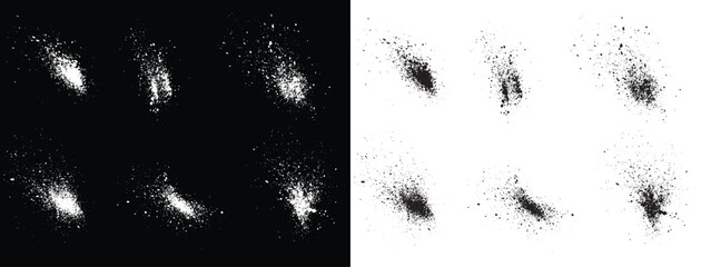 Scribble set of black and white color blood brush stroke banner background design