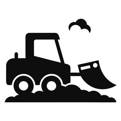 vector illustration of a tractor