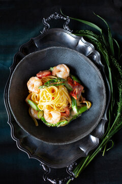 Makaron z krewetkami