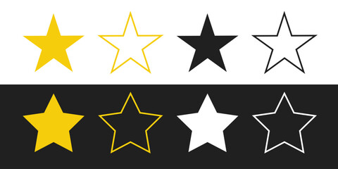 Fototapeta premium Star vector isolated icon. Stars vector icons. Stars collection. Golden Stars isolated on white background. Vector Star