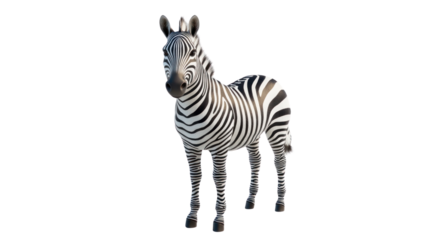 Zebra on cutout background wildlife scene digital art natural habitat side view creative design