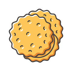 biscuit icon, biscuit vector illustration-simple illustration of biscuit, perfect for biscuit logos and icons