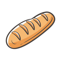 bread loaf icon, bread loaf vector illustration-simple illustration of bread loaf, perfect for bread loaf logos and icons