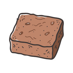 brownie square icon, brownie square vector illustration-simple illustration of brownie square, perfect for brownie square logos and icons