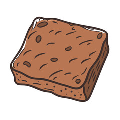 brownie square icon, brownie square vector illustration-simple illustration of brownie square, perfect for brownie square logos and icons
