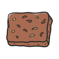 brownie square icon, brownie square vector illustration-simple illustration of brownie square, perfect for brownie square logos and icons