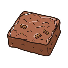 brownie square icon, brownie square vector illustration-simple illustration of brownie square, perfect for brownie square logos and icons