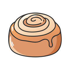cinnamon roll icon, cinnamon roll vector illustration-simple illustration of cinnamon roll, perfect for cinnamon roll logos and icons