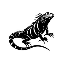 Iguana silhouette vector