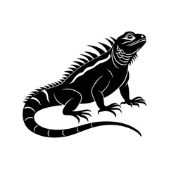 Iguana silhouette vector