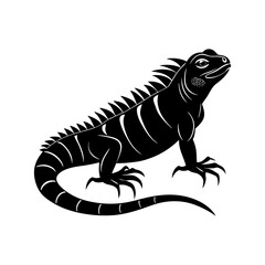 Iguana silhouette vector