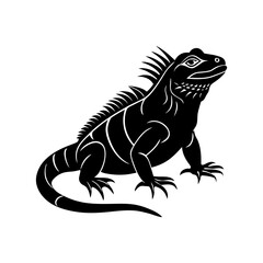 Iguana silhouette vector