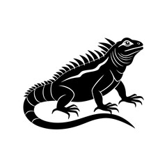 Iguana silhouette vector