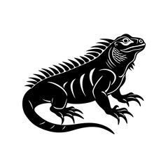 Iguana silhouette vector
