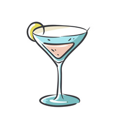 cocktail glass icon, cocktail glass vector illustration-simple illustration of cocktail glass, perfect for cocktail glass logos and icons