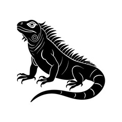 Iguana silhouette vector