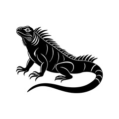 Iguana silhouette vector